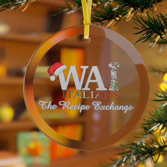 WAI Recipe Exchange Glass Ornament