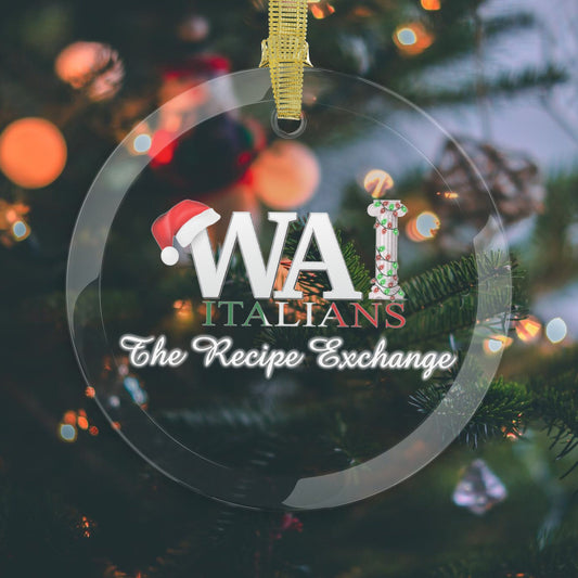 WAI Recipe Exchange Glass Ornament